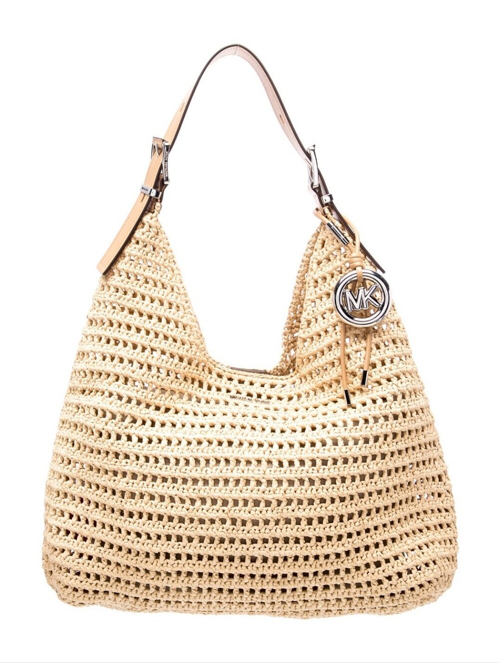 MICHAEL KORS NOLITA LARGE CROCHETED HOBO SHOULDER BAG